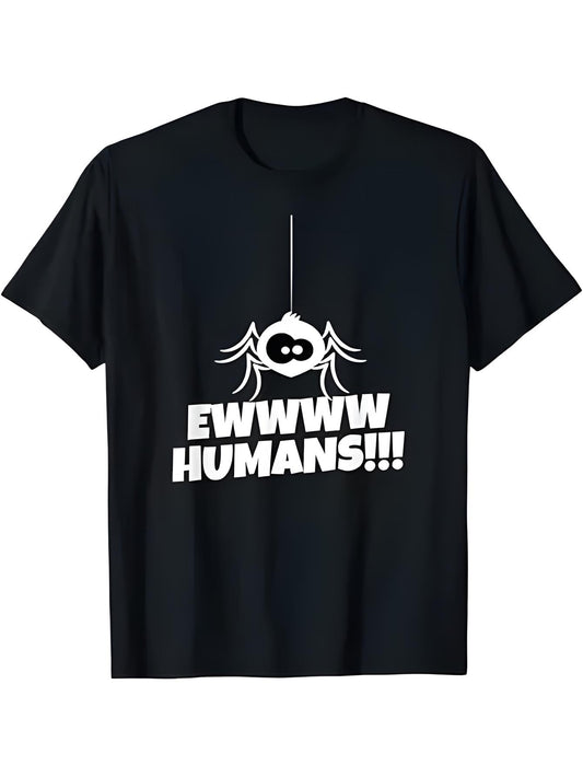 Men's Heavyweight Cotton T-Shirt with Funny Alien EW!!! Graphic - Loose Fit Crew Neck Sci-Fi Tee for Casual Wear & Conventions - Breathable Humor Shirt for Year-Round - Funny Lovers Essential Top
