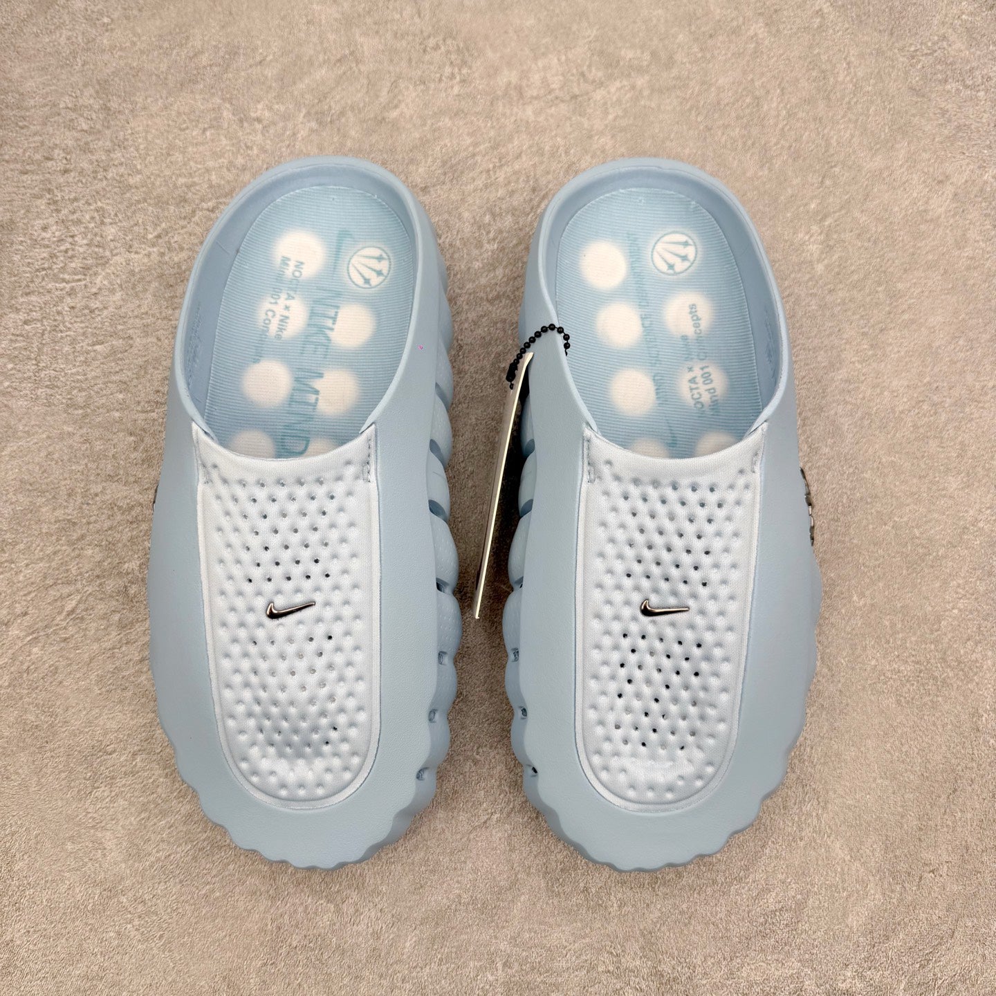Nike x Fragment x Chrome Hearts Mind 001 Light Blue Unisex Slide Sandals