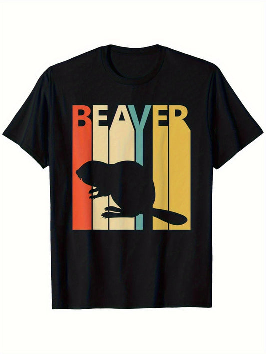Men'S Patterned T-Shirt, 100%, 6.35 Oz Unisex Casual Outdoor T-Shirt with a Retro Black-And-White Design It'S The Perfect Gift for Men, Women, Dads, Moms, And Friends Fitted Style Color: Black